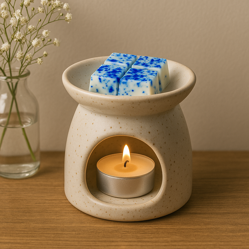 Κεραμικό καυστήρα με μπλε wax melts